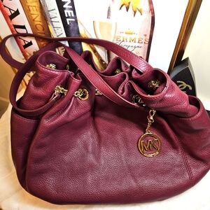 Michael Kors Burgundy Large Shoulder Bag
